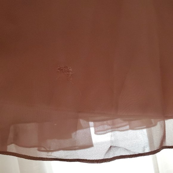 Mori Lee Chiffon Fawn Grad or Bridesmaids Dress Off the Shoulder Size 8 - Picture 10 of 12